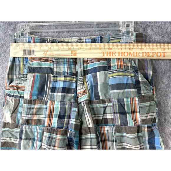 Childrens Place Plaid Patchwork Shorts Boy's Size 12 Button Waist - Picture 8 of 8